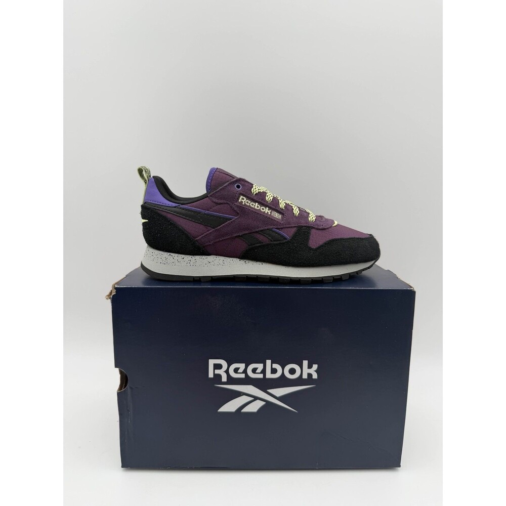Reebok Classic Leather Plum Black Grey Women’s Size 7 100207945